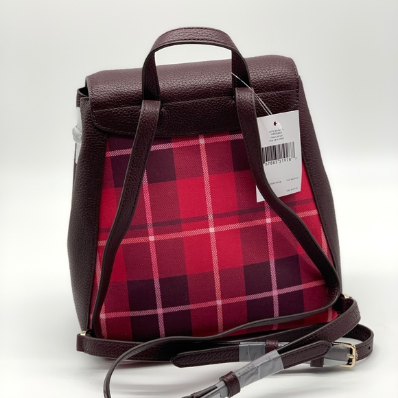 Kate Spade Plaid Medium Backpack - Picture 8 of 11